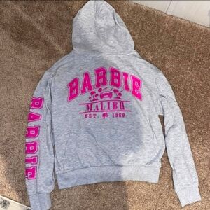 Barbie Hot Pink And Gray Hoodie